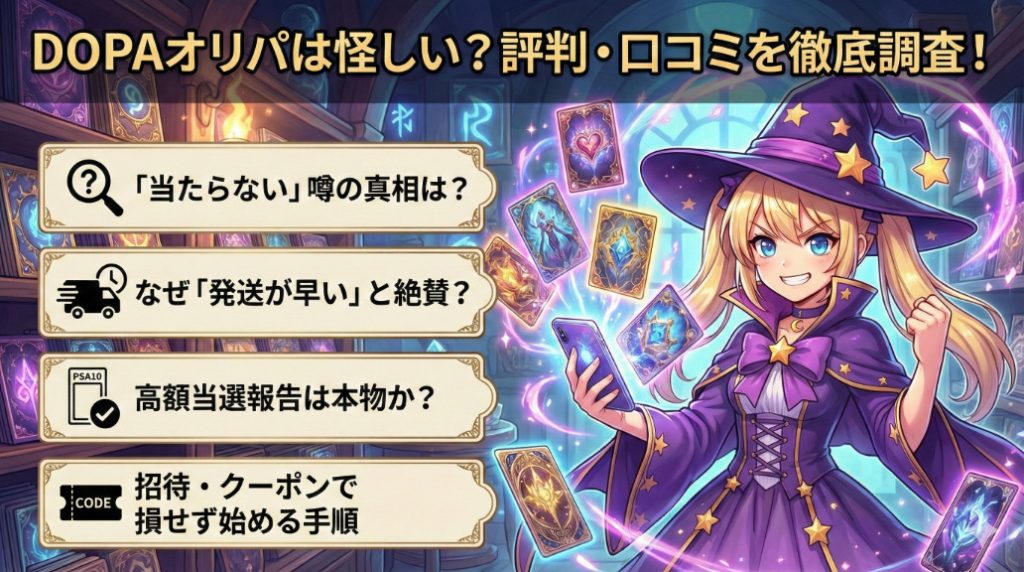 DOPAオリパ商標記事アイキャッチ画像