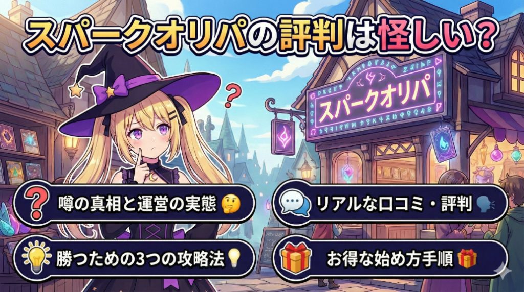 スパークオリパの評判は怪しい？記事アイキャッチ画像