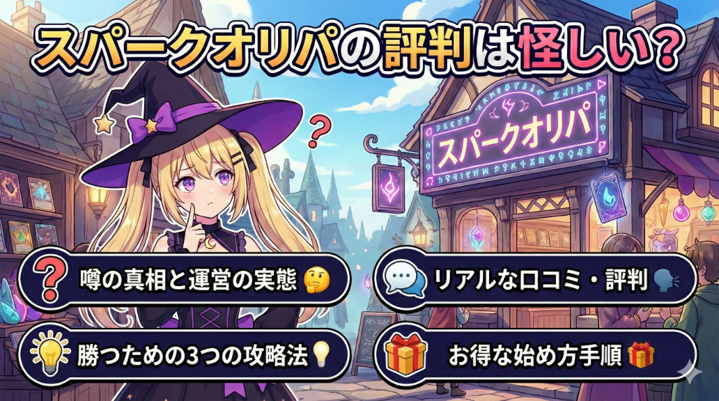 スパークオリパの評判は怪しい？記事アイキャッチ画像