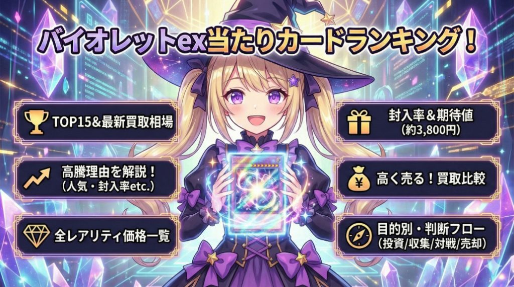 バイオレットex当たりカードランキング記事アイキャッチ画像