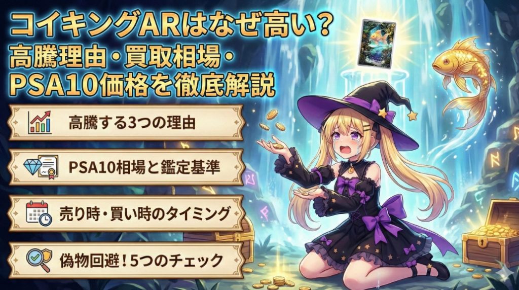コイキングARはなぜ高い？高騰理由・買取相場・PSA10価格を徹底解説記事アイキャッチ画像