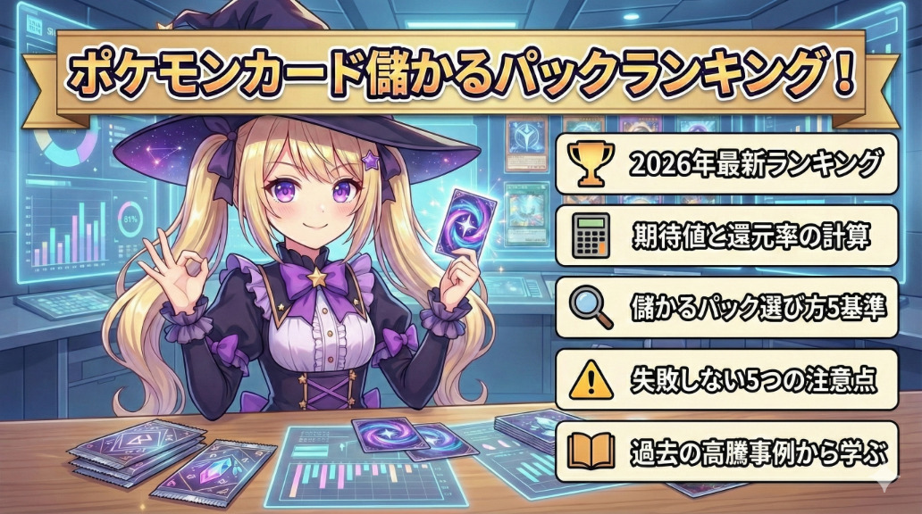 ポケモンカード儲かるパックランキング記事アイキャッチ画像