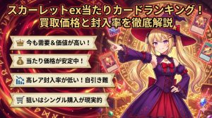 スカーレットex当たりカードランキング！買取価格と封入率を徹底解説アイキャッチ画像