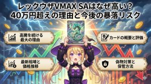 レックウザVMAX SAはなぜ高い？40万円超えの理由と今後の暴落リスクを徹底解説アイキャッチ画像